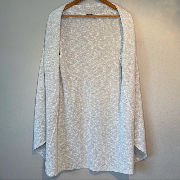 Eileen Fisher Cream Open Front Cardigan - Picture 9 of 15